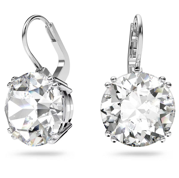 Swarovski Millenia Drop Earrings - Round cut, White, Rhodium plated