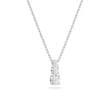 Swarovski Attract Trilogy Necklace - White, Rhodium Plated