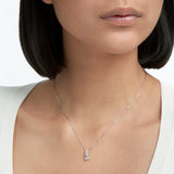 Swarovski Attract Trilogy Necklace - White, Rhodium Plated