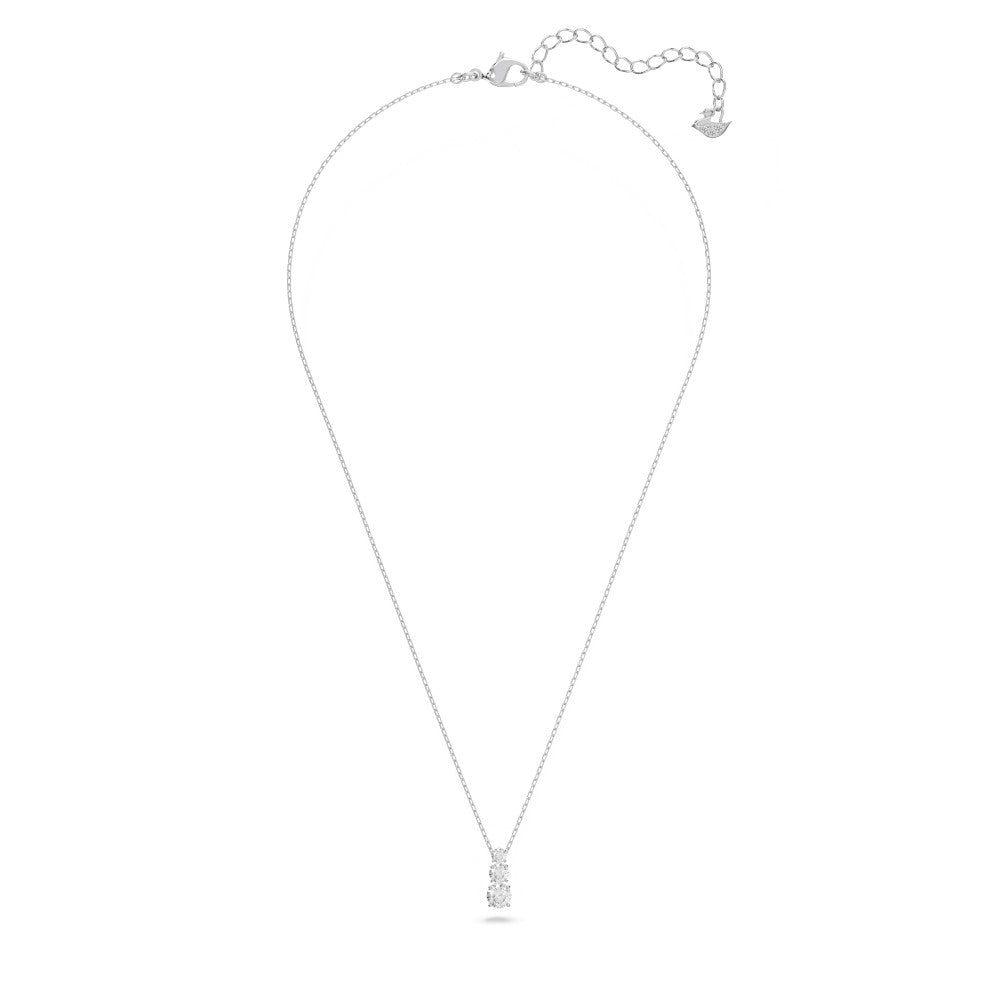 Swarovski Attract Trilogy Necklace - White, Rhodium Plated