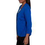 Alfred Dunner Womens Stained Glass Studded Cardi 2-In-1 Sweater