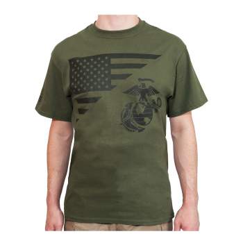 Rothco US Flag / USMC Eagle, Globe, & Anchor T Shirt - Size 3XL