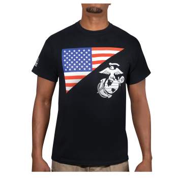 Rothco US Flag / USMC Eagle, Globe, & Anchor T Shirt - Size 3XL