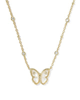 Kendra Scott  Cailey Butterfly Gold Short Pendant Necklace - Ivory Mother Of Pearl