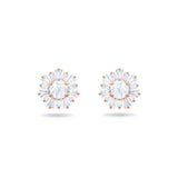 Swarovski Sunshine Stud Earrings - White, Rose Gold-Tone Plated