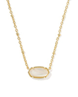 Kendra Scott Tiger Striped Elisa Short Pendant Necklace - Mother Of Pearl