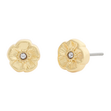 Coach Signature Tea Rose Stud Earrings