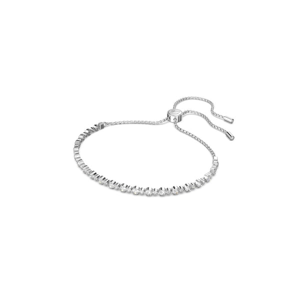 Swarovski Subtle Trilogy Bracelet - Medium - White, Rhodium Plated