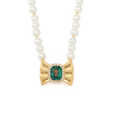 Kurt Geiger Signature Eagle Bow Pearl Necklace
