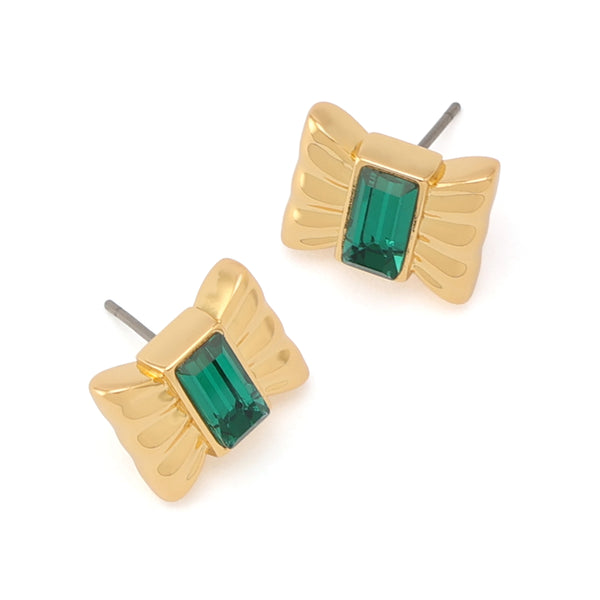 Kurt Geiger Bow Stone Stud Earrings