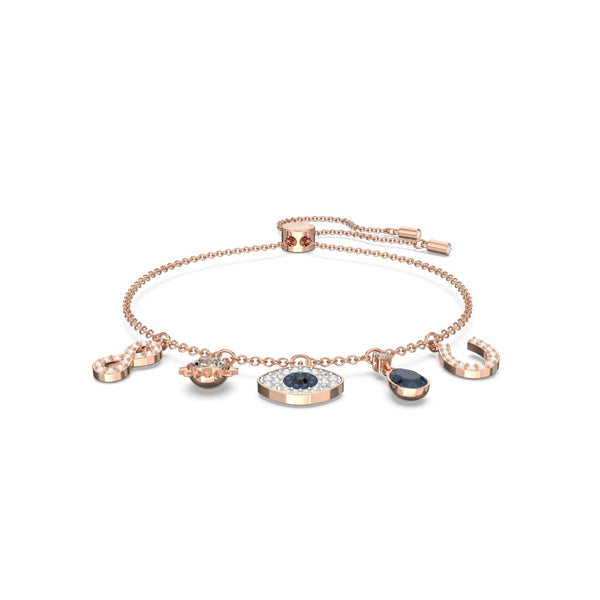 Swarovski Symbolic Bracelet - Blue, Rose Gold-Tone Plated