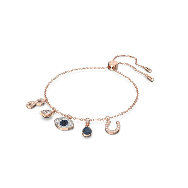 Swarovski Symbolic Bracelet - Blue, Rose Gold-Tone Plated