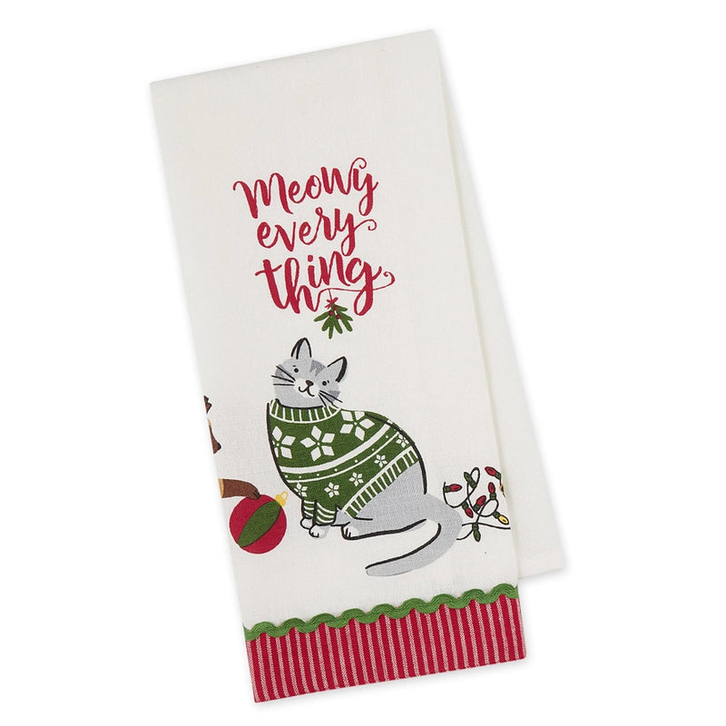 Design Imports Meowy Everything Embellished Dishtowel