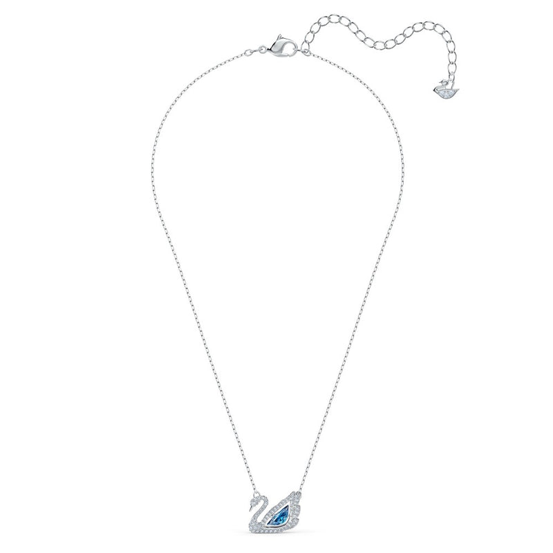 5533397 Swarovski Dancing Swan Necklace - Blue, Rhodium Plated – ShopCGX