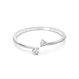 Swarovski Attract Soul Bangle Bracelet - White, Rhodium Plated