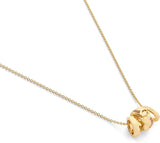 Coach Signature C Braided Rondelle Short Pendant Necklace