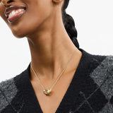 Coach Signature C Braided Rondelle Short Pendant Necklace