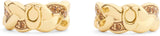 Coach Signature C Braided Hoop Earrings
