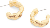 Coach Signature C Braided Hoop Earrings
