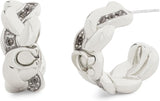 Coach Signature C Braided Hoop Earrings