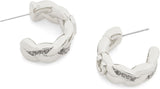 Coach Signature C Braided Hoop Earrings