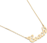 Coach Signature Name Plate Short Pendant Necklace