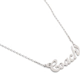 Coach Signature Name Plate Short Pendant Necklace