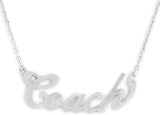 Coach Signature Name Plate Short Pendant Necklace