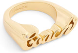 Coach Signature Name Plate Band Ring - Size 6