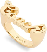 Coach Signature Name Plate Band Ring - Size 7