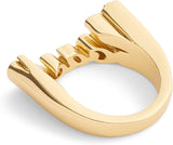 Coach Signature Name Plate Band Ring - Size 7