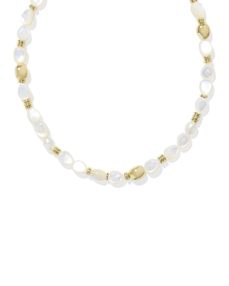 Kendra Scott Melody Beaded Gold Ivory Necklace