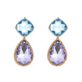 Kurt Geiger Candy Square Gemstone Drop Earrings