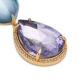Kurt Geiger Candy Square Gemstone Drop Earrings