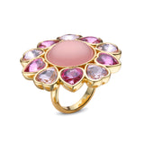 Kurt Geiger Multi Heart Stone Cocktail Ring - Size 8