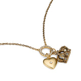 Kurt Geiger Heart Crown Charm Short Pendant Necklace