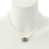 Kurt Geiger Signature Chelsea Eagle Pearl Short Pendant Necklace