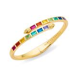 Kurt Geiger Signature Eagle Baguette Stone Hinged Bangle Bracelet