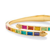 Kurt Geiger Signature Eagle Baguette Stone Hinged Bangle Bracelet