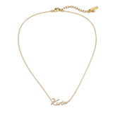 Kurt Geiger Script Short Pendant Necklace
