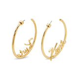 Kurt Geiger Signature Kurt Script Large Hoop Earrings