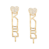 Kurt Geiger Signature Kurt Logo Linear Earrings