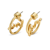 Kurt Geiger Love Script Hoop Earrings