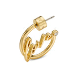 Kurt Geiger Love Script Hoop Earrings