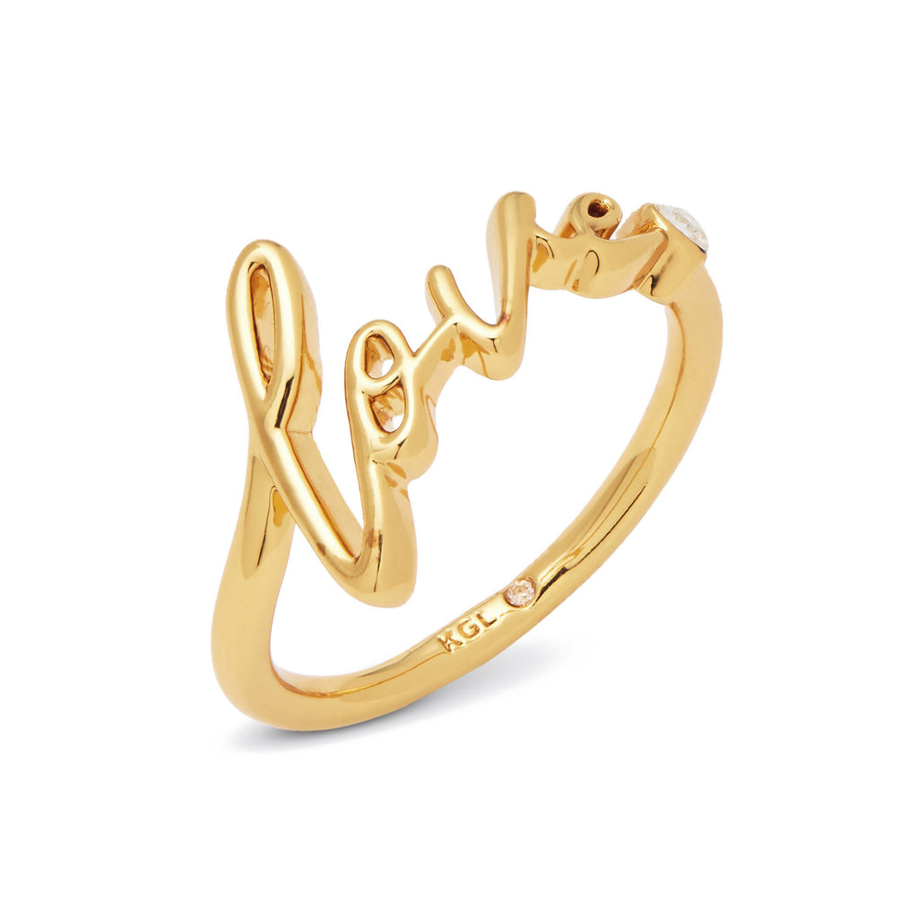 Kurt Geiger Love Script Band Ring - Size 7 – ShopCGX