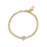 Kurt Geiger Signature Heart Gem Charm Flex Bracelet