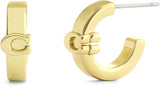 Coach Signature C Hinged Bangle Huggie Earrings