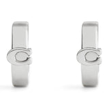 Coach Signature C Hinged Bangle Huggie Earrings