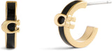 Coach Signature C Enamel Hinged Bangle Huggie Earrings