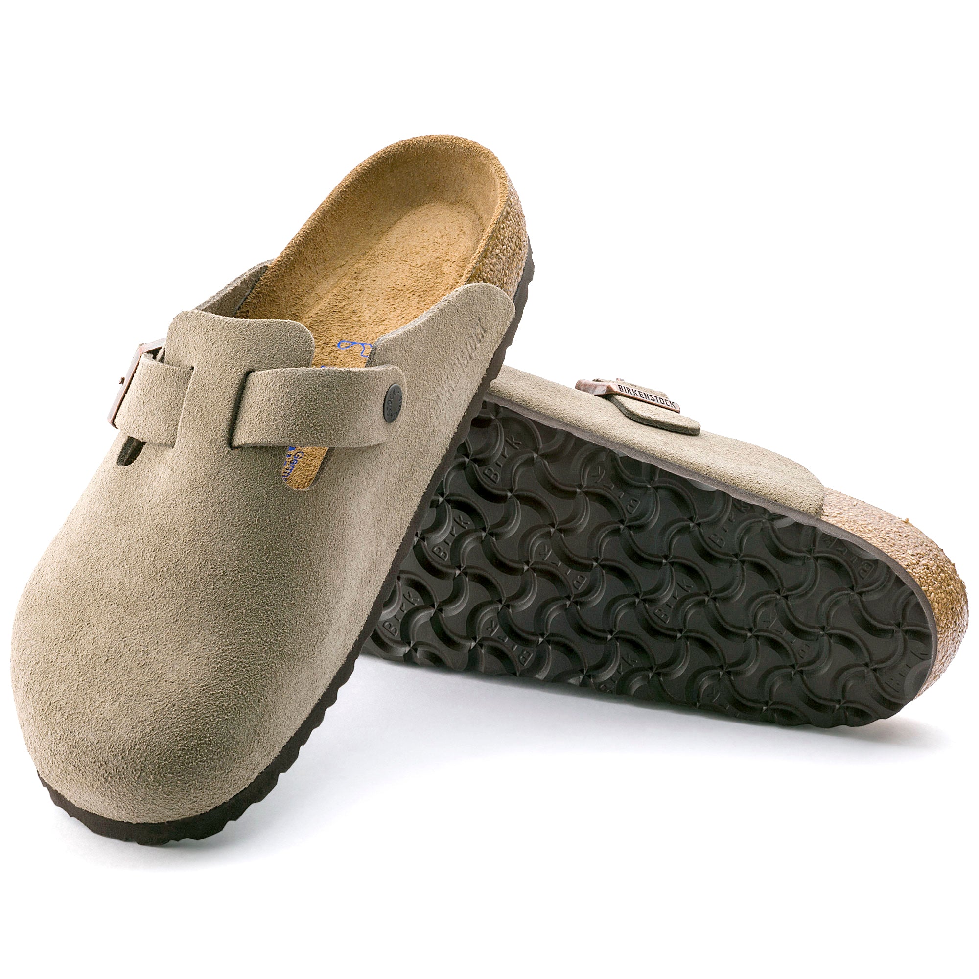 Birkenstock Boston Soft Footbed Suede Leather Clogs - Narrow